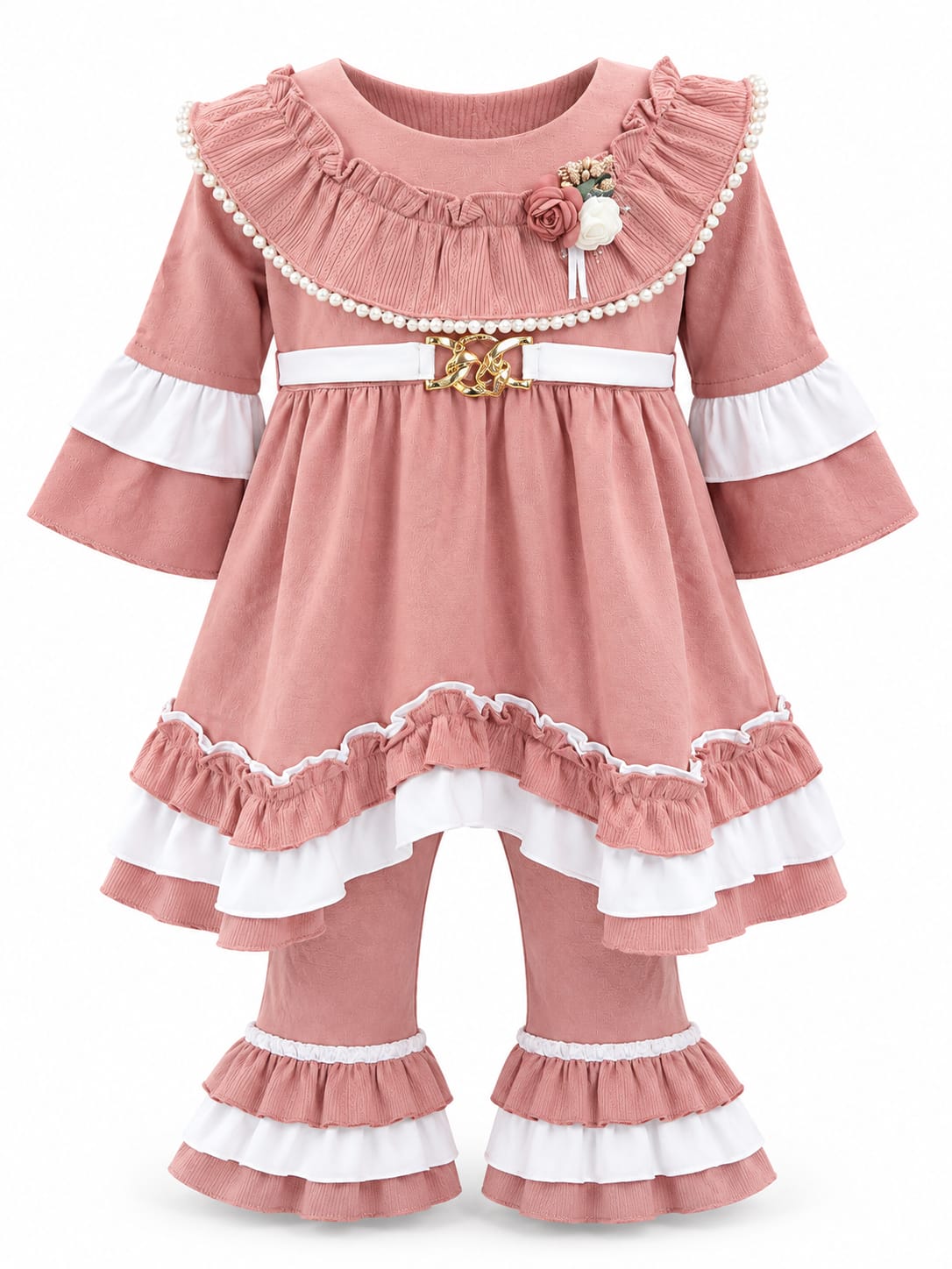 Girls 2-Piece Frock Style Set – Elegant Party Wear Dress